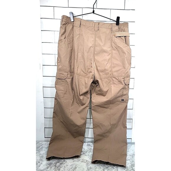5.11 Tactical Mens 40x32 Pants Cargo Pockets Brown Side Waist Elastic Utilitech - Picture 2 of 8